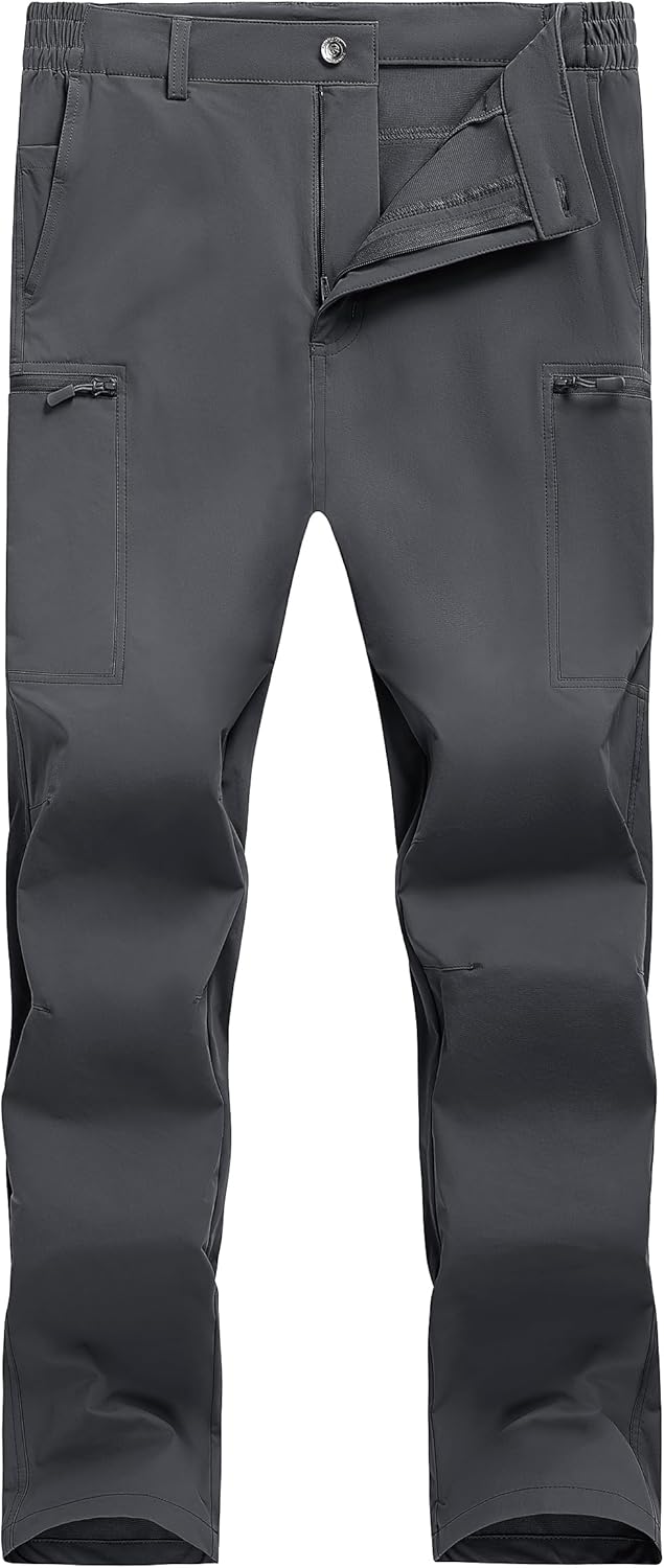 TACVASEN Men's Hiking Pants Lightweight Quick Dry Water Resistant Travel Work Fishing Pants Outdoor 6 Pockets - Image 7