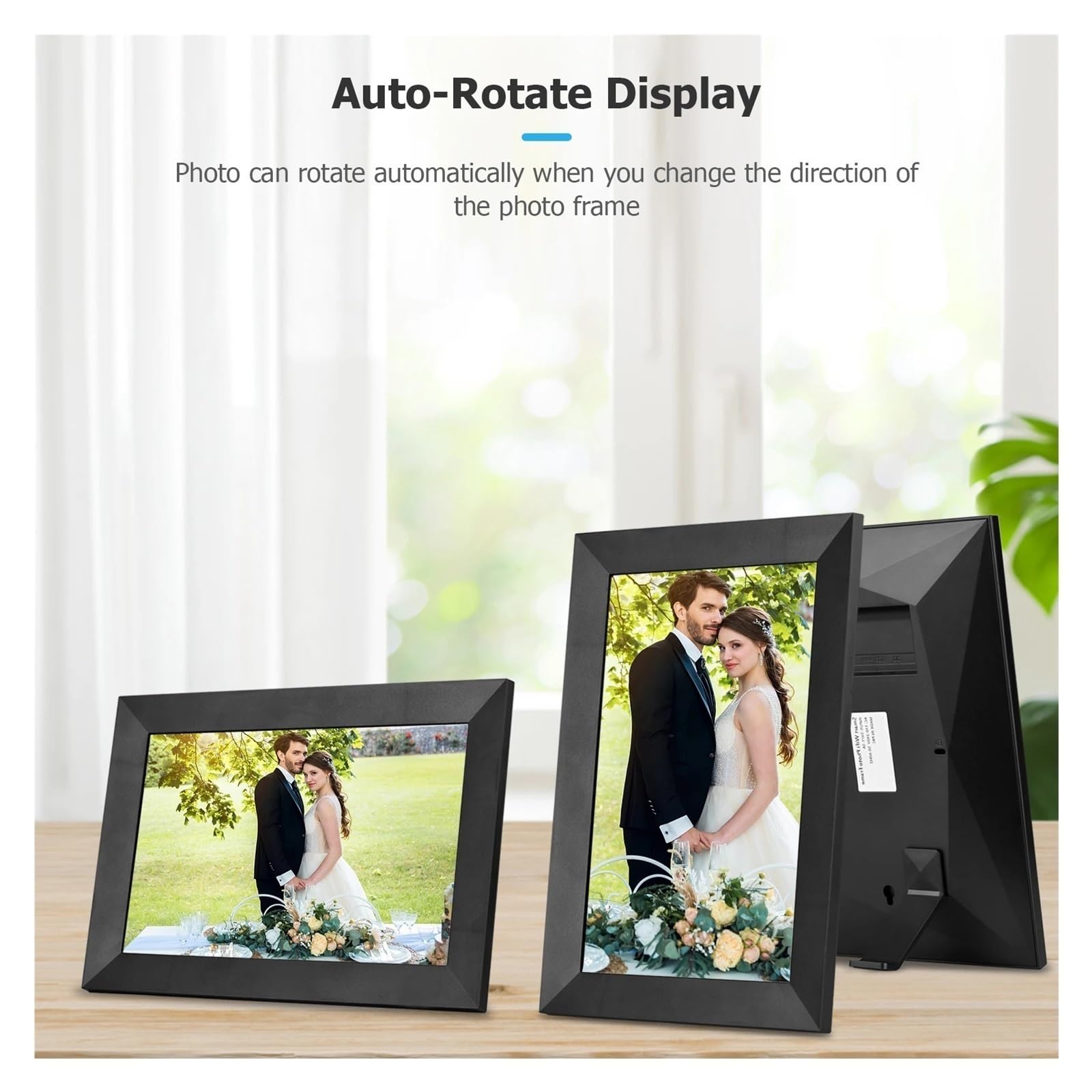 8 "10.1" Inteligentna Ramka Na Zdjęcia WiFi Cyfrowa Album Fotograficzny 1280 * 800 Ekran Dotykowy IPS 16 GB Pamięci Prezent Kontrola Aplikacji WyjąTkowe WrażEnia Wizualne(Black-8 inch)