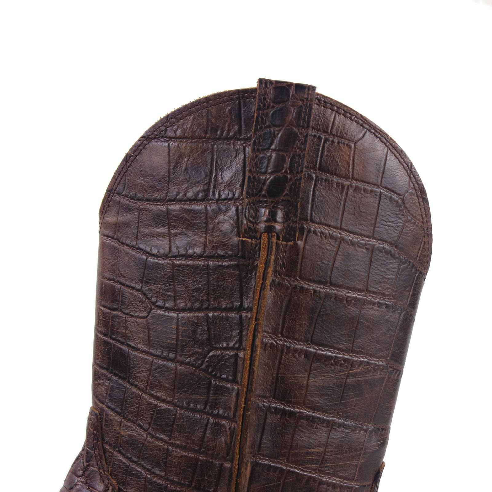 OSSTONE Herren Leder Cowboy stiefel Boots-Motorrad-Leder-Schuhe slip on stiefeletten Western Boots OS-5008-H10-BD-DE-R