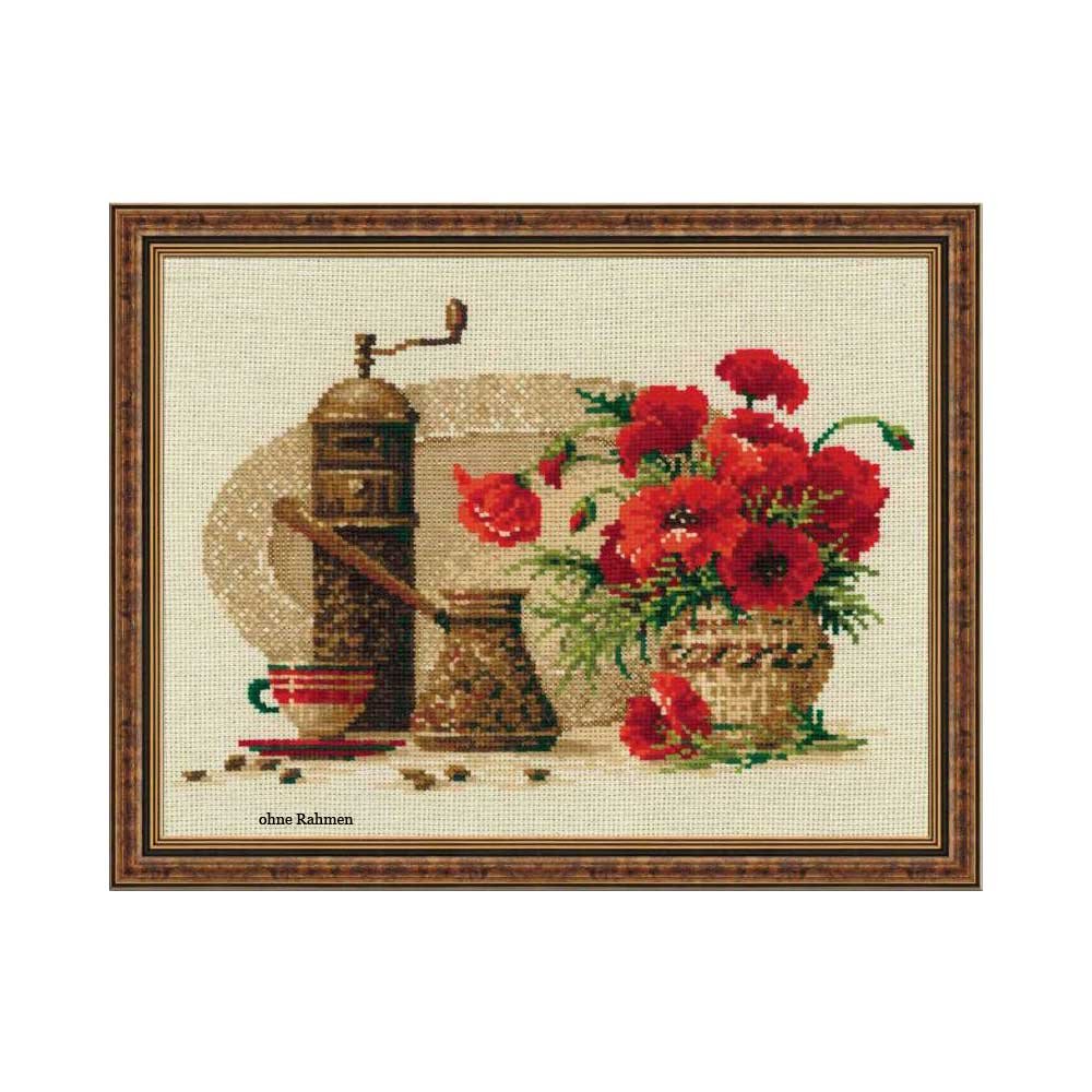 Riolis counted cross stitch Kit Coffee, DIY