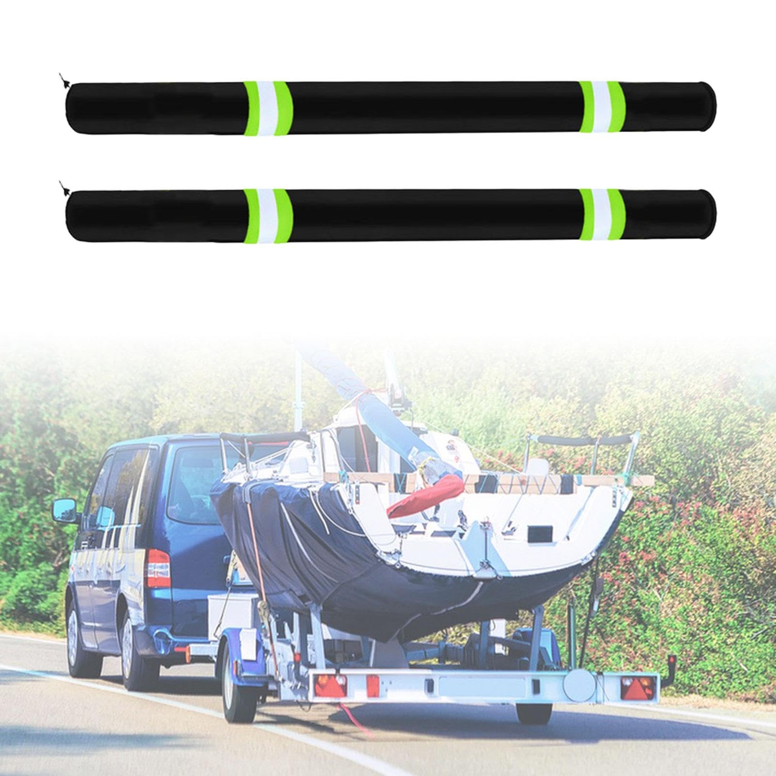 2 Housses Réfléchissantes Pour Poteaux De Remorque Bateau - 36 Pouces, Tissu Oxford, Protection Anti-rayures