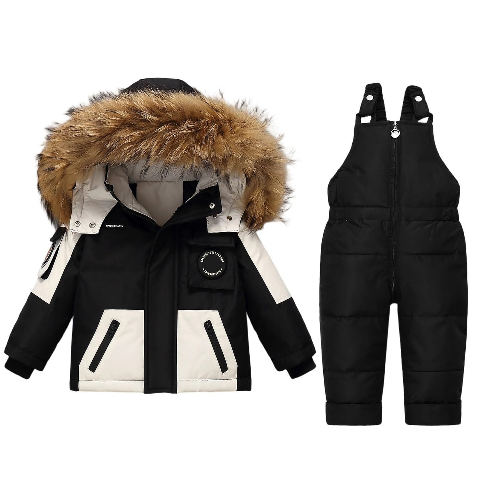 Combinaison de neige d'hiver isolée pour fille, salopette de ski avec veste, idéale pour les activités de plein air par temps froid