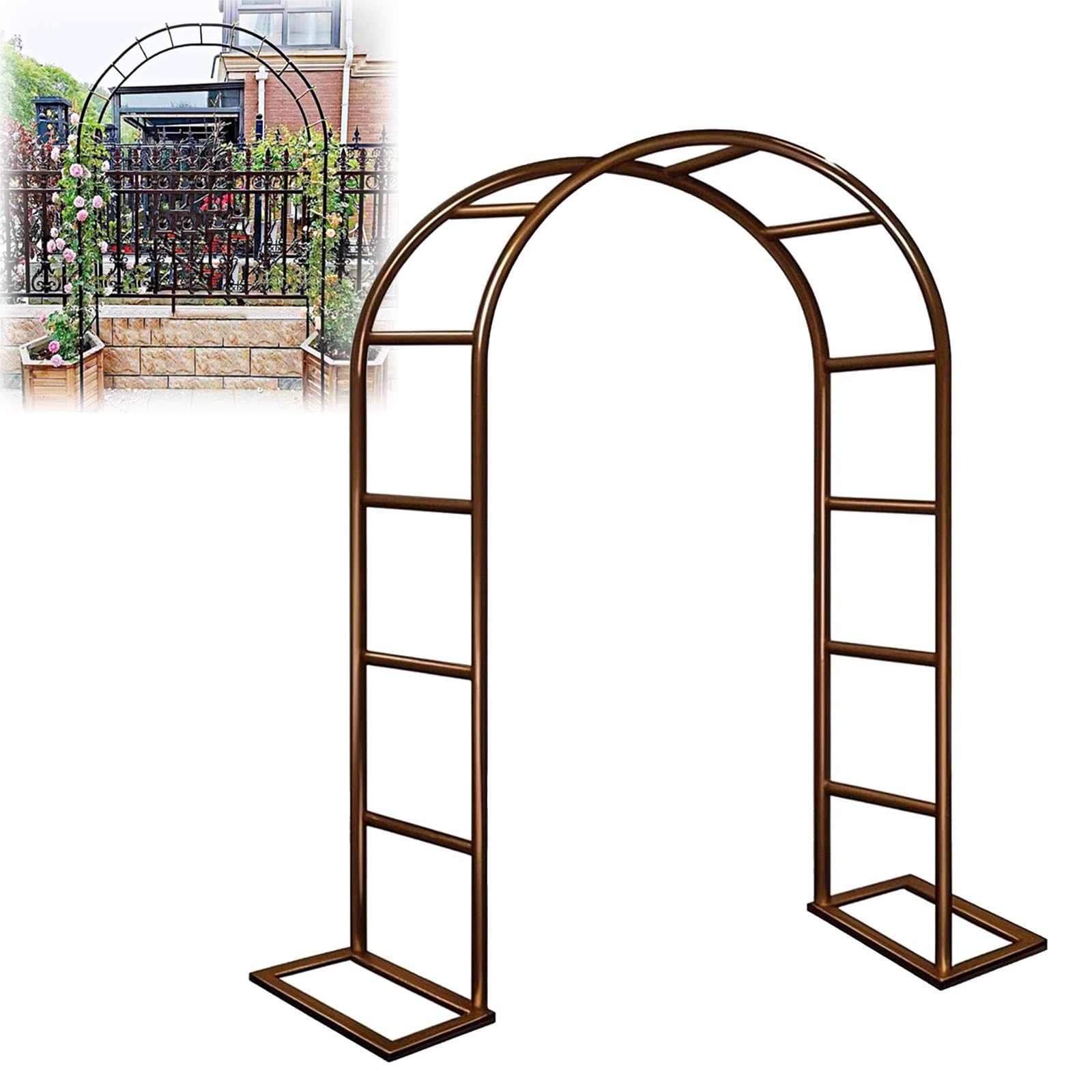Arche de jardin et treillis pour rosiers grimpants et fêtes 300cm