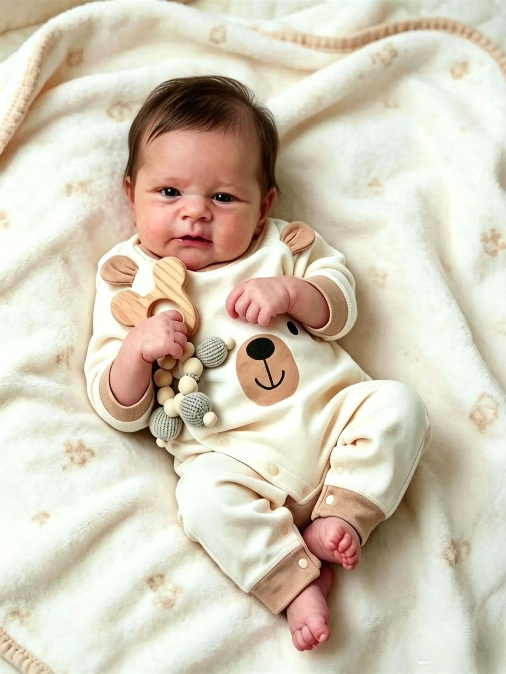 Zero pam Reborn Baby Vinyl Lebensecht Junge-45CM Vinyl Puppen Baby Junge,lebensechte Babypuppen, Vinyl Puppe In Bezauberndem Outfit Und Mit Accessoires, Puppe Für Jungen Ab 3 Jahren