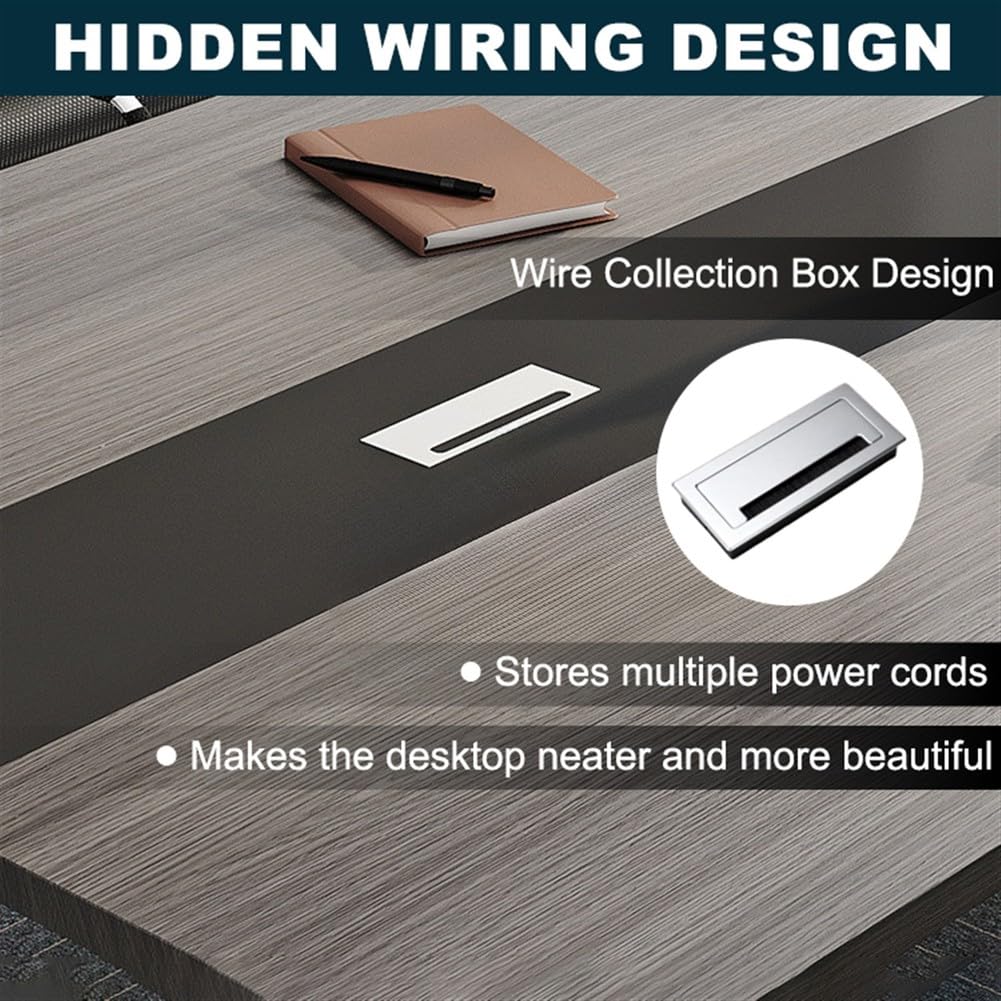 Mesa de conferencias Rectangular Grande para ejecutivos, Escritorio de reuniones de 120x60x74 cm con Estructura metálica para colaboración y reuniones Profesionales.