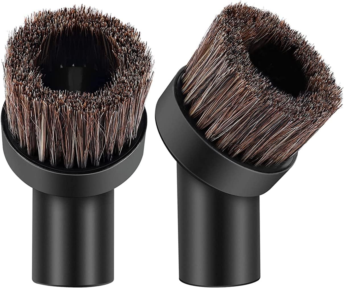 2 Pcs 36mm Round Dust Brush, 1.25 Inch Round Hair Vacuum Cleaner Replacement Head, Vacuum Brush for Cleaning Vacuum Blinds Hard Small Soft Bristle, for Most Vacuum Cleaners Accessories