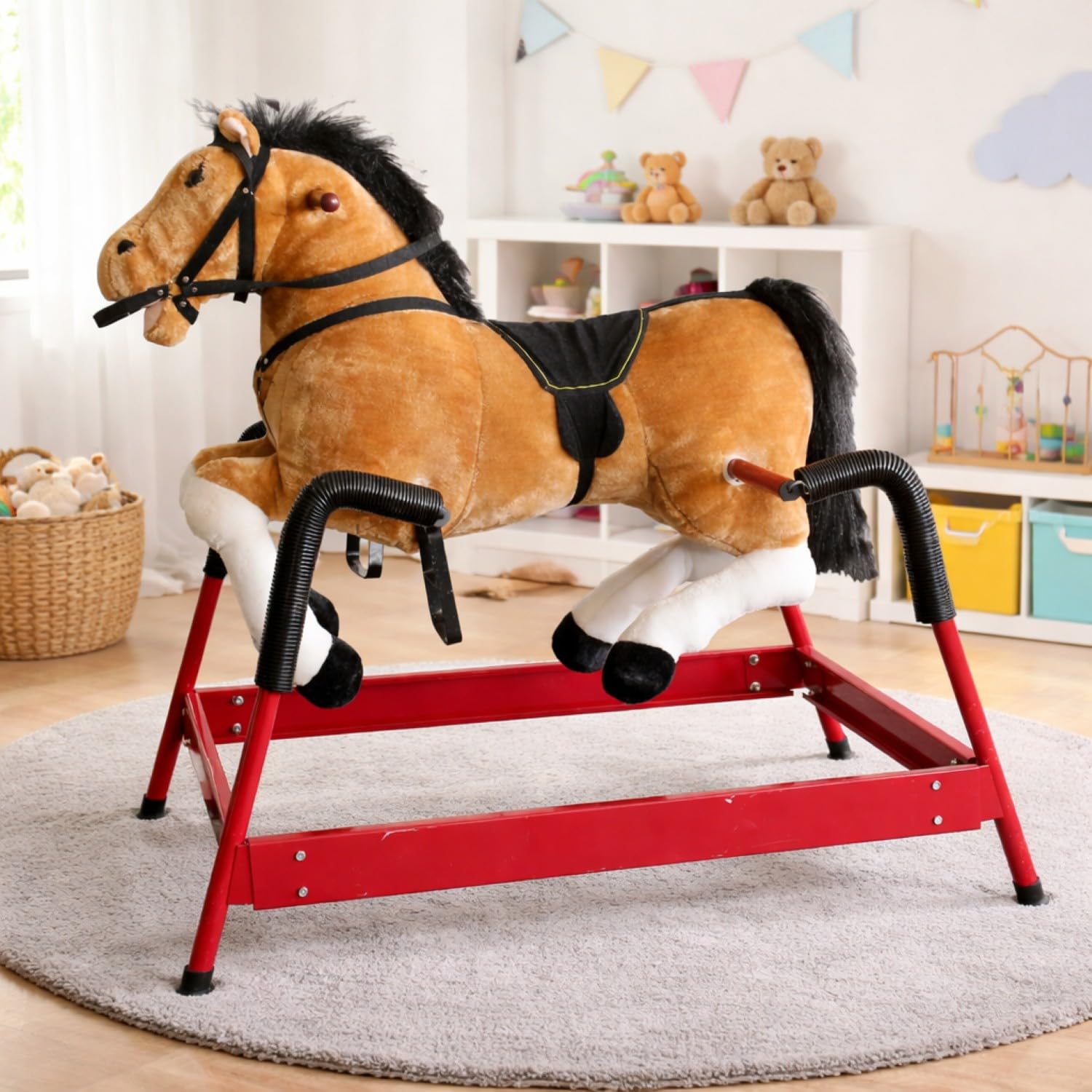 Amazon.com: Ponyland Spring Horse with Sound, Brown : Baby