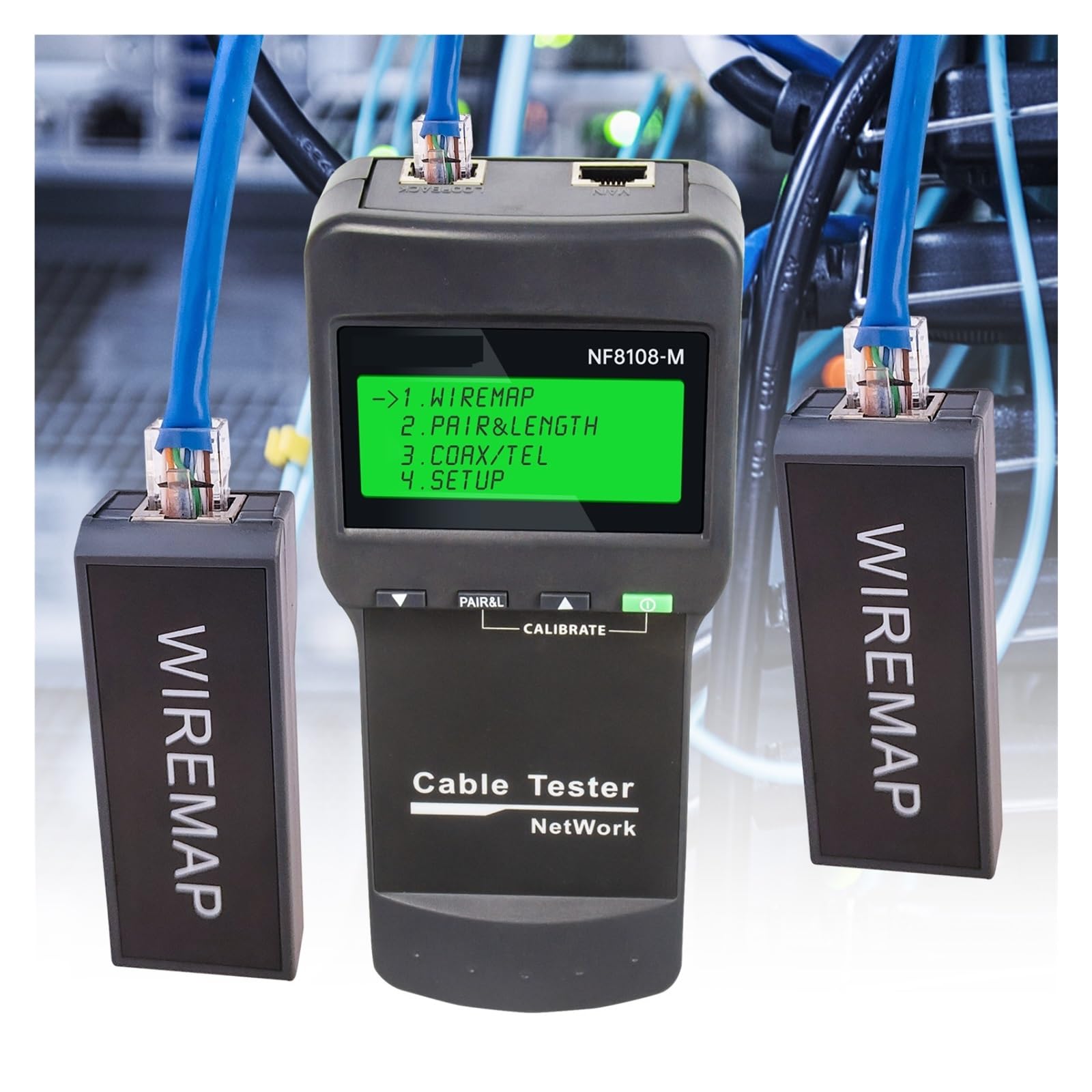 Netzwerkkabeltester R Mit LCD-Display Länge Messen Multifunktionaler Tester Netzwerkwerkzeug Kabelverfolgung Leicht Und Tragbar