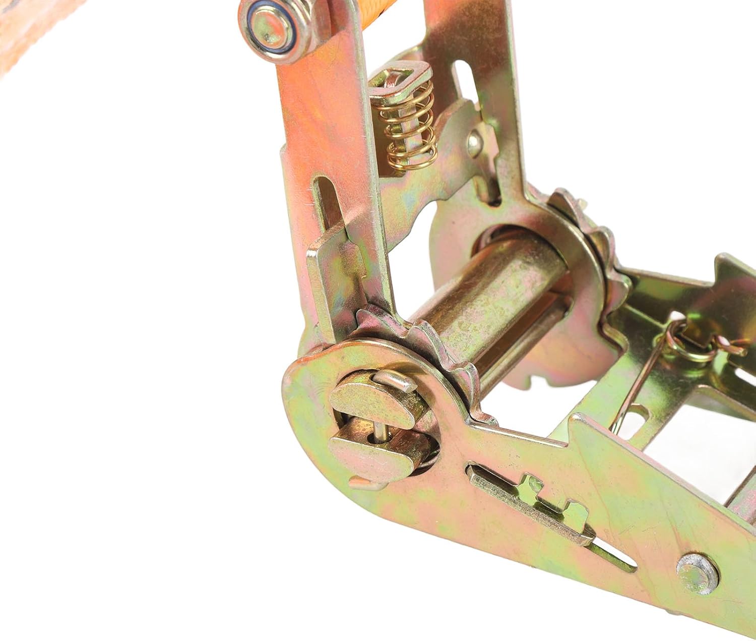 Hyuduo 2 Set Heavy Duty Ratchet Straps, 8M x 35MM Orange Tie Down Straps with 2 J Hooks, 1500KG Pull Force for Towing Trucks and Off Road Vehicles