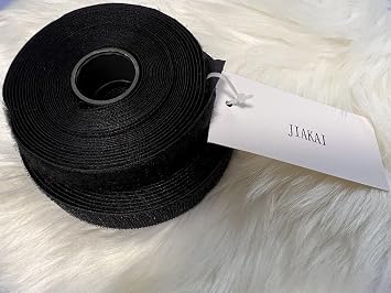 1 inches 25mm 5 Yards Sew on Hook + Loop Loop Sew Black