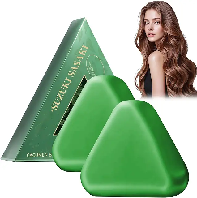 Nature Zeven Green Zeep Shampoo Bar - Groene Zeep Driehoek voor Mannen en Vrouwen