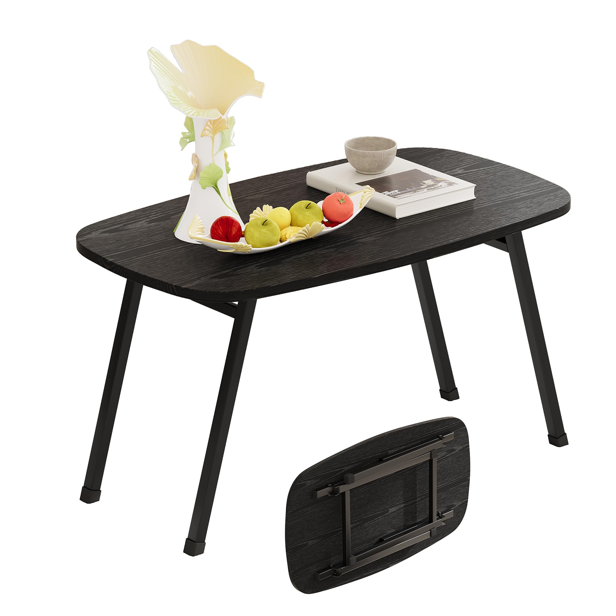 Foldable Coffee Table for Small Spaces Small Coffee Table Folding Rectangular Center Table for Living Room Modern Floor