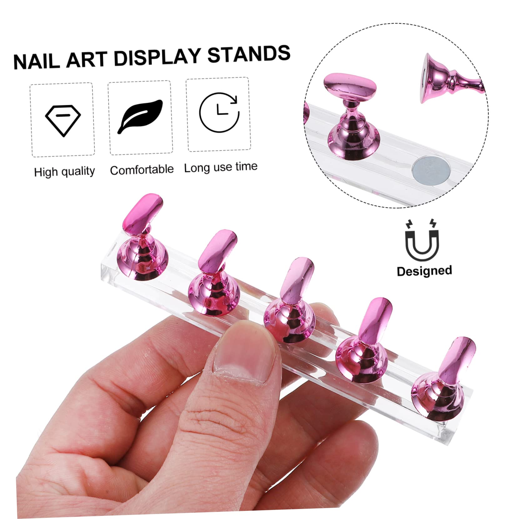 POPETPOP 60pezzi Per Unghie Acrilico Per Allenamento Nail Esposizione Falsi Unghie Per e Appassionati Manicure