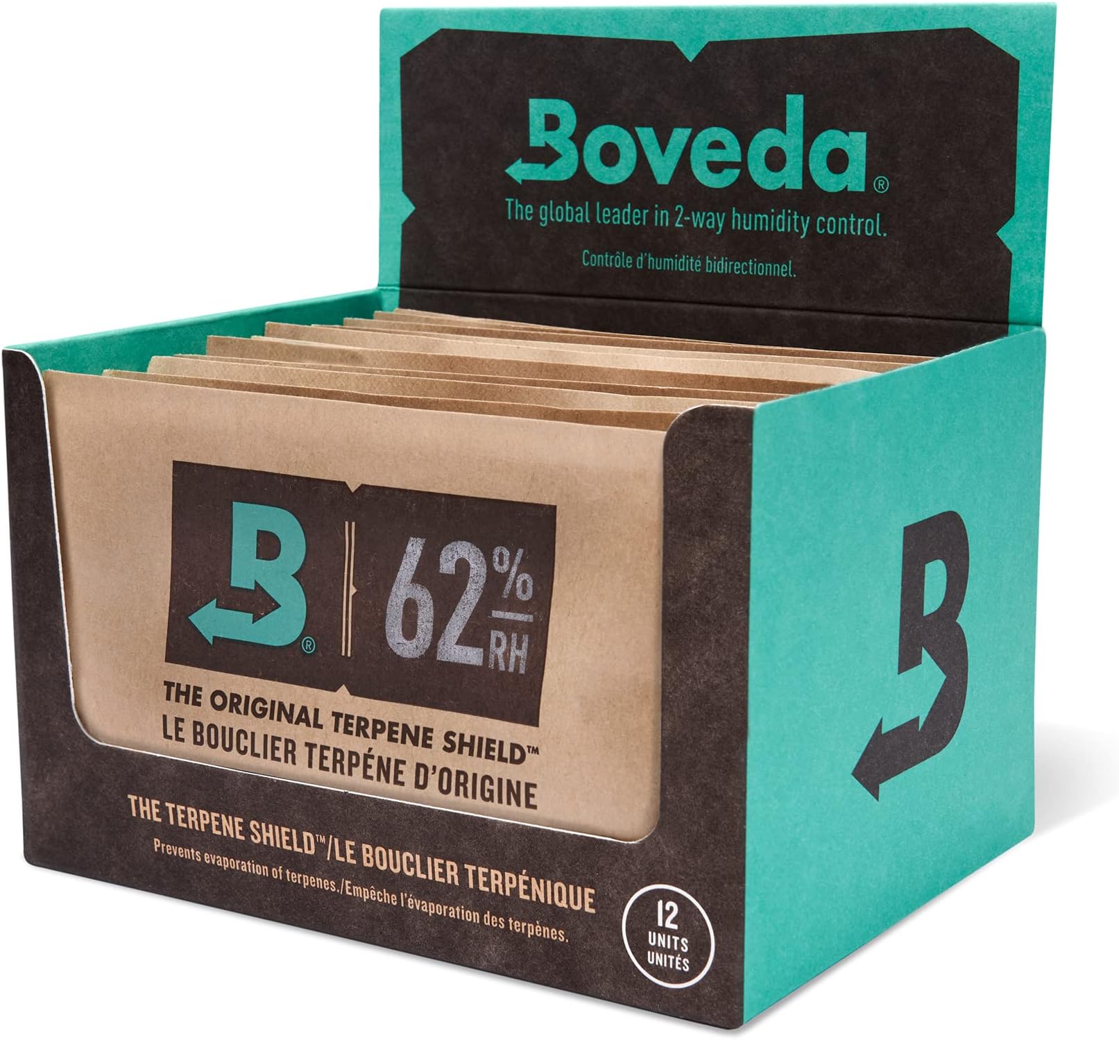 62% Two-Way Humidity Control Packs for Storing 1 lb – Size 67 – 12 Pack – Moisture Absorbers for Storage Containers – Humidifier Packs – Individually Wrapped Hydration Packets
