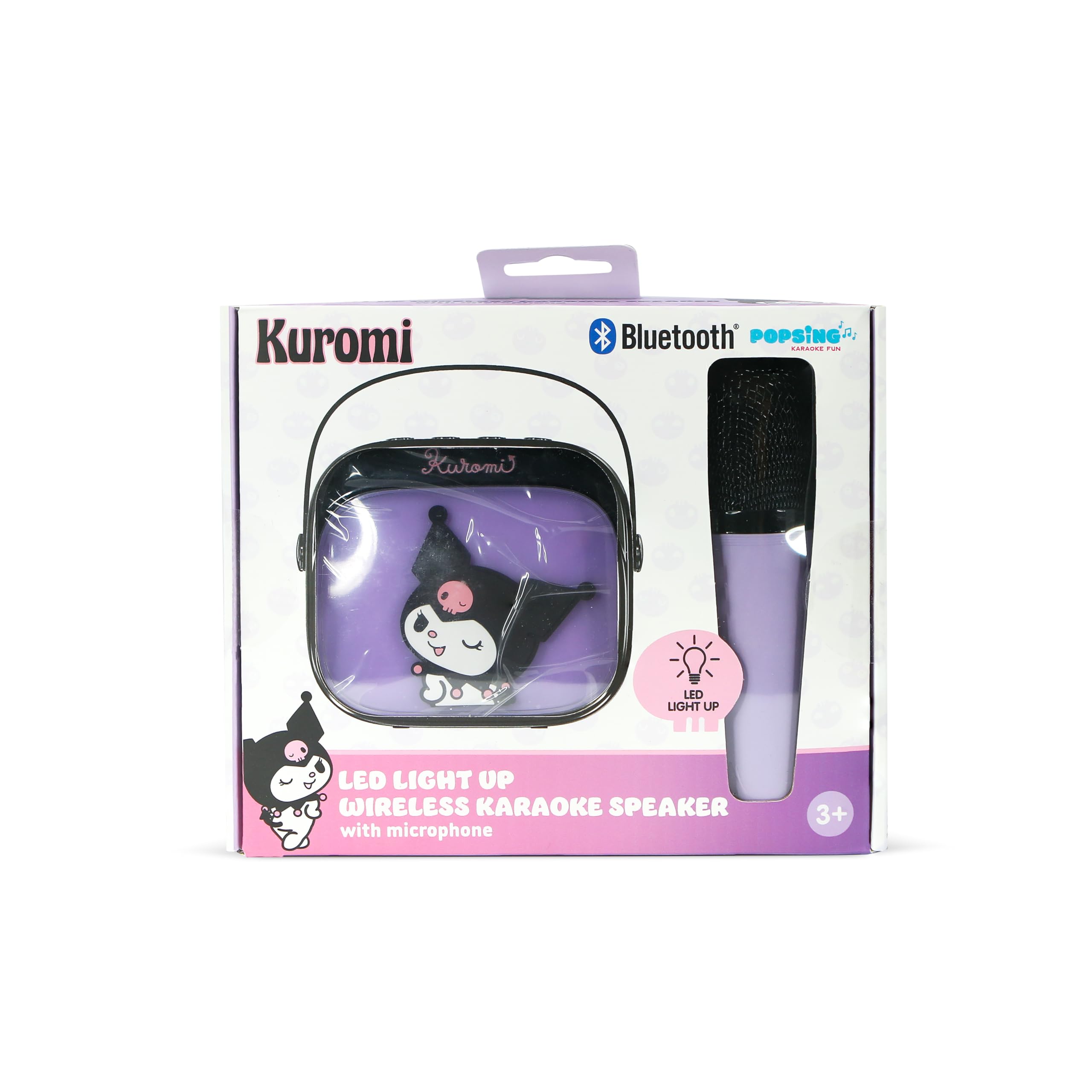 Altavoz DE Karaoke INALÁMBRICO con MICRÓFONO Y Luces LED Kuromi Compatible con Cualquier Fuente DE Sonido Bluetooth
