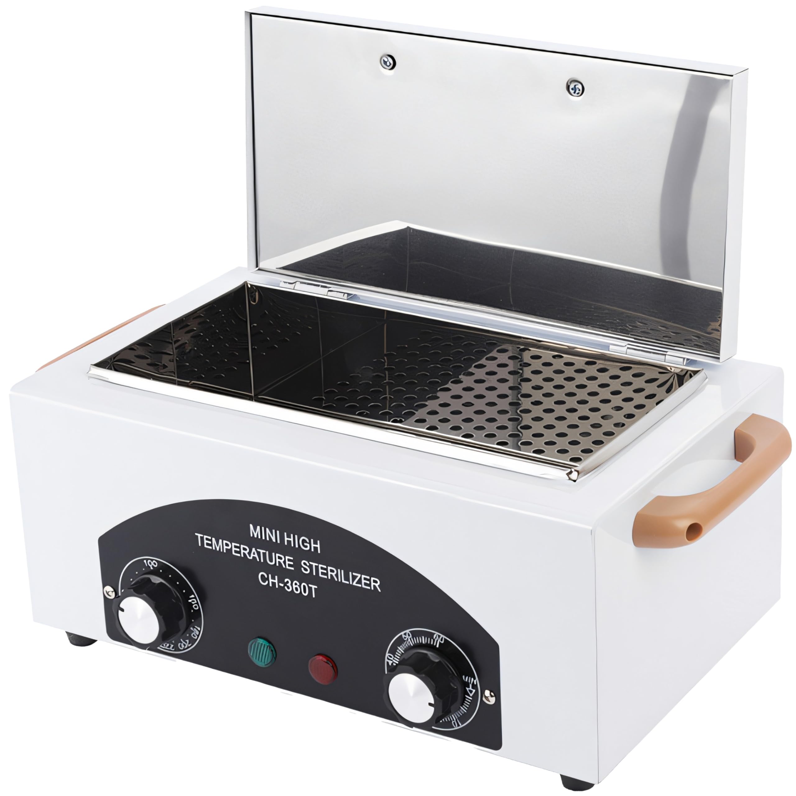 Retoo Heißluftsterilisator Desinfektion 300W 220°C mit Timer, Trockene Hitze, Hochtemperatur Sterilisator, Sterilisationsgerät für Kosmetik, Fusspflegestudios, Friseursalon, Nagel Werkzeug, Weiß
