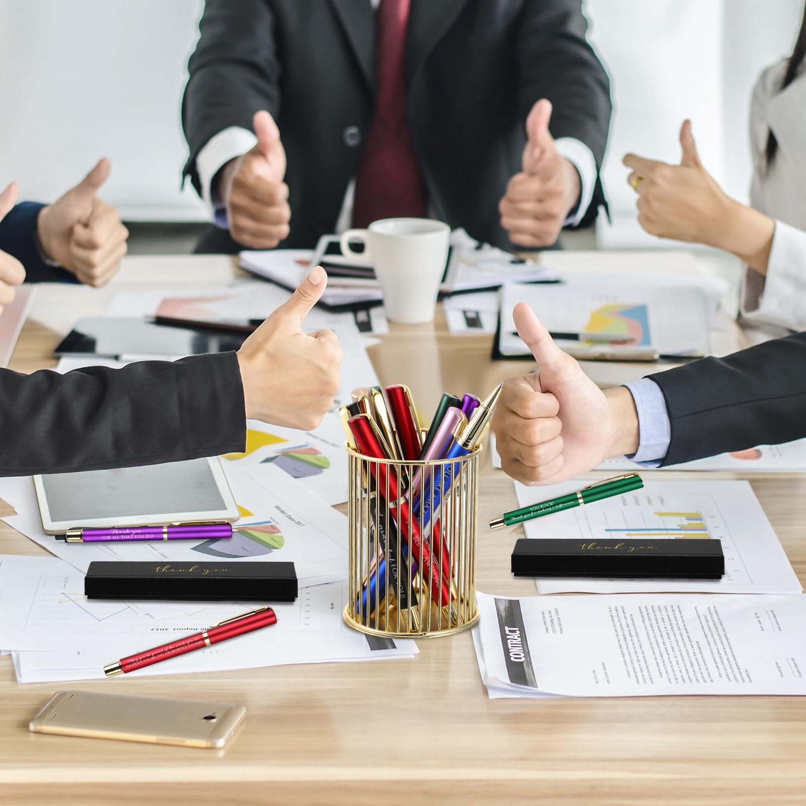 10 bolígrafos inspiradores de agradecimiento con cajas de regalo, bolígrafos con cita motivacional, regalos de agradecimiento a granel para empleados, profesores, compañeros de trabajo, enfermeras