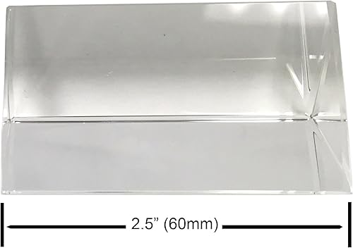 Miniatura 14 de Prisma triangular de vidrio óptico Amlong Crystal de 4 pulgadas para la enseñanza del espectro de luz, 100 mm