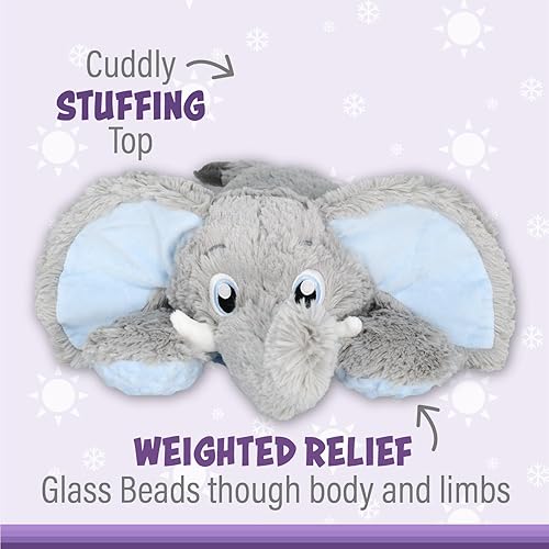 Miniatura 4 de 1i4 Group Warm Pals - Abrazos ponderados jumbo  Elefante  4 libras  Acogedores juguetes de peluche con aroma a lavanda para microondas  Peluches