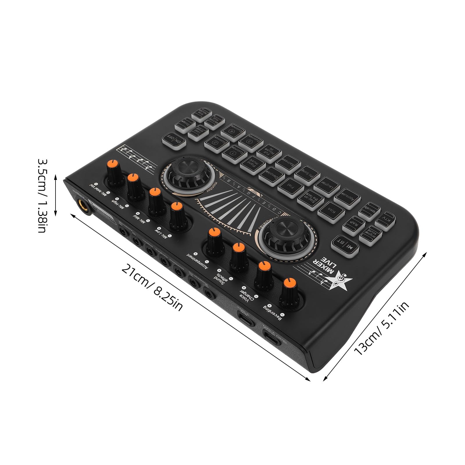 HEMOTON 1 zestaw X3 mikser audio do gier: karta dźwiękowa z wejściem mikrofonowym 3,5 mm, zmieniacz głosu, interfejs kontrolera DIY Studio do zestawu słuchawkowego, komputera, podcastu, telefonu,