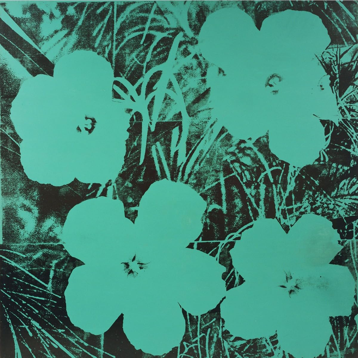 Poster Warhol Fleurs de dix pieds grand format décoration murale - 2