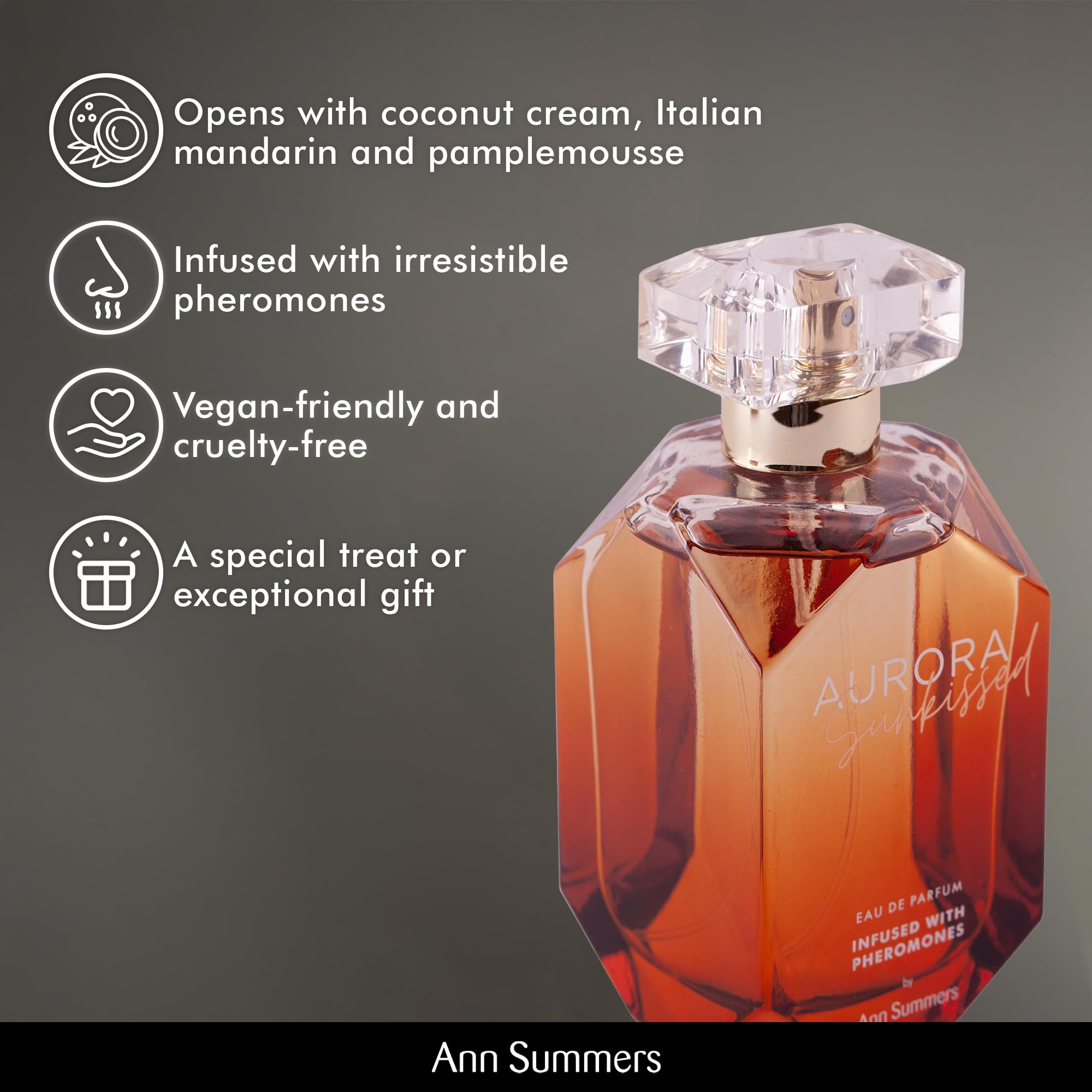 Ann Summers Aurora Sunkissed Pheromone Perfume for Women (100ml Eau de Parfum) – Long-Lasting Womens Perfume with Coconut & Vanilla – Alluring Fragrance to Enhance Attraction – Vegan & Cruelty-Free - 5