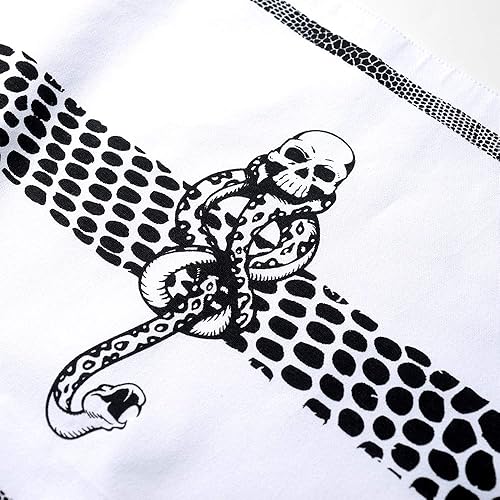 Miniatura 3 de Harry Potter Death Eater - Juego de manteles individuales de 4 piezas, 18 x 14 pulgadas, color blanco