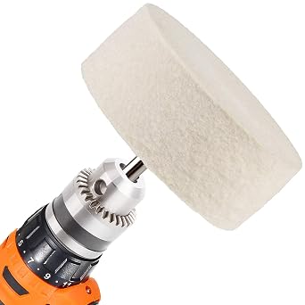 75 mm Felt Polishing Buffing Wheel, 3 inch Wool Polishing Wheel for use with Cerium Oxide Polishing Powder by STARVAST
