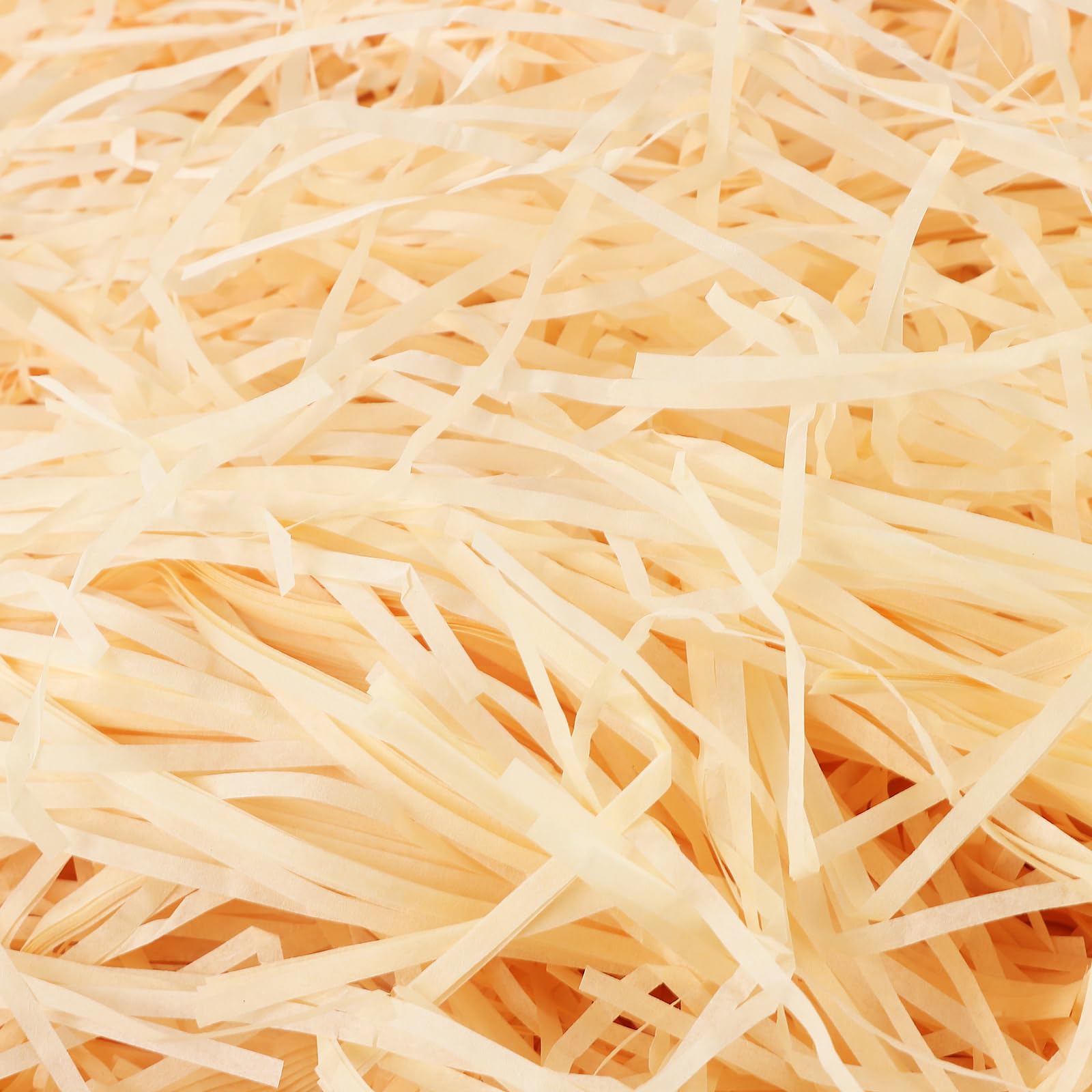 Ghligna 1500g Shredded Tissue Paper for Gift Boxes and Hampers - Light Champagne Packaging Filler for Wedding, Birthday and Christmas Decorations - 1.5kg Bulk Set for Luxury Gift Wrapping