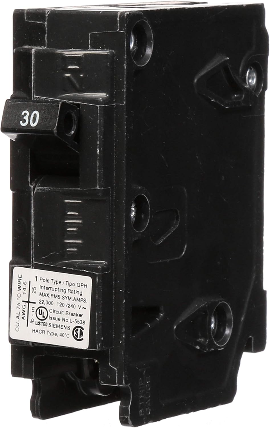 Q130H 30-Amp Single Pole 22kA Type QPH Circuit Breaker