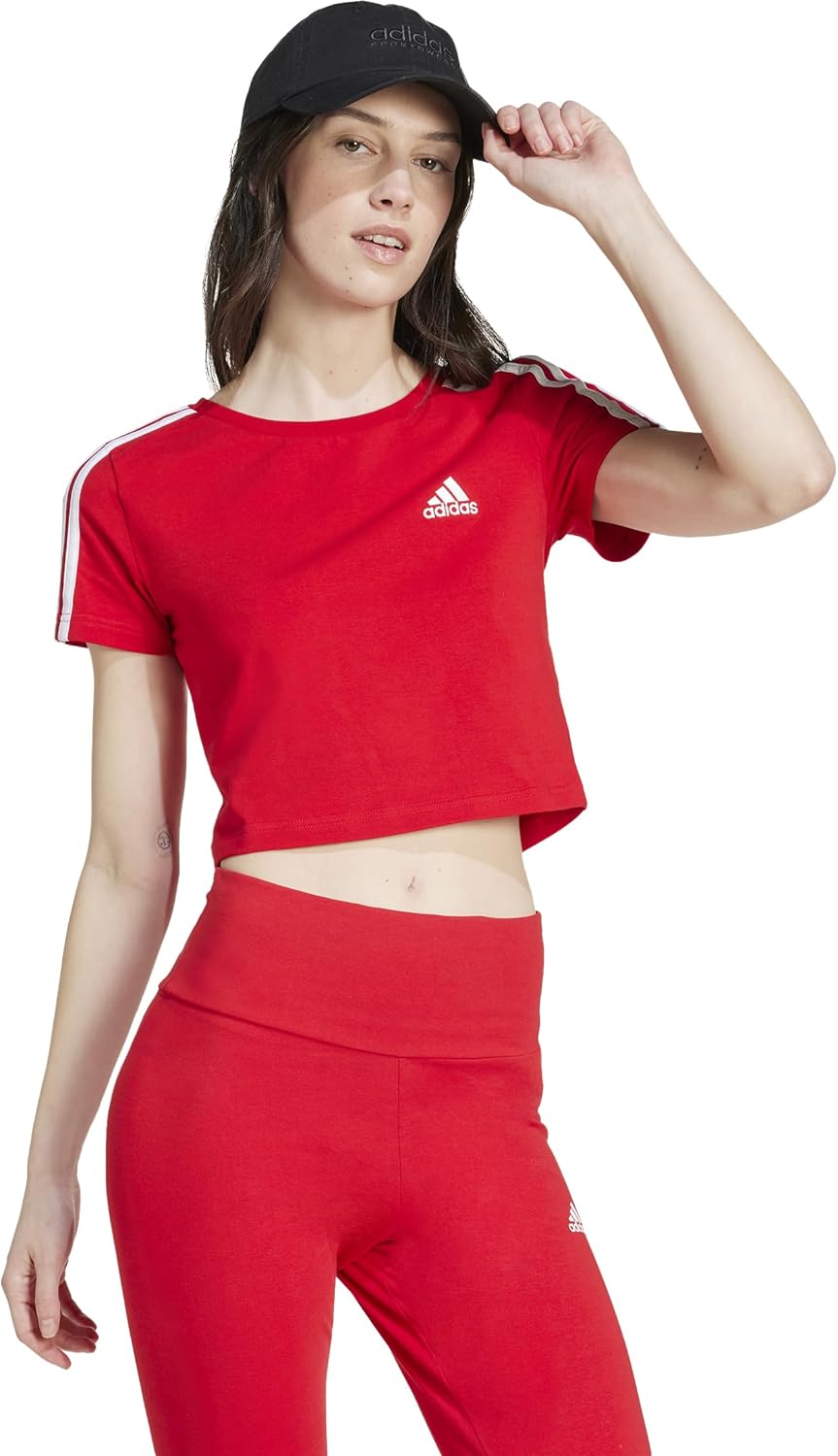 adidas Essentials 3-Stripes Crop Tee Women's Short Sleeve T-Shirt (Pack of 1)
