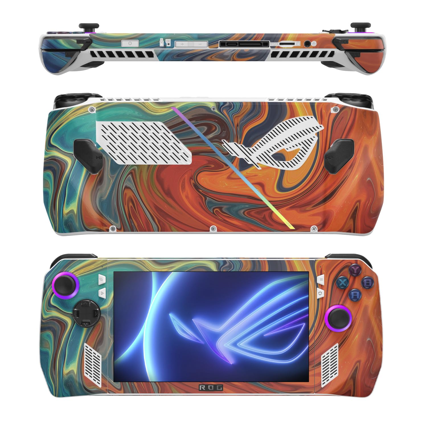 MightySkins Skin Compatible with Asus ROG Ally - Lava Water | Protective, Durable, and Unique Vinyl Decal wrap Cover | Easy to Apply, Remove, and Change Styles