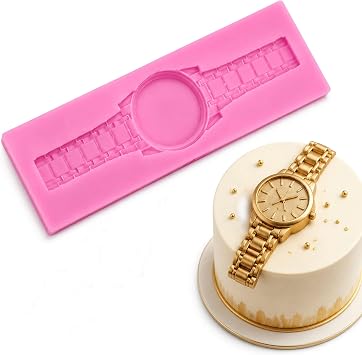 Watch Mold Man Wrist Watch Silicone Mold for Sugarcraft Cake Decorating, Cupcake Topper, Epoxy Resin, Polymer Clay,Soap