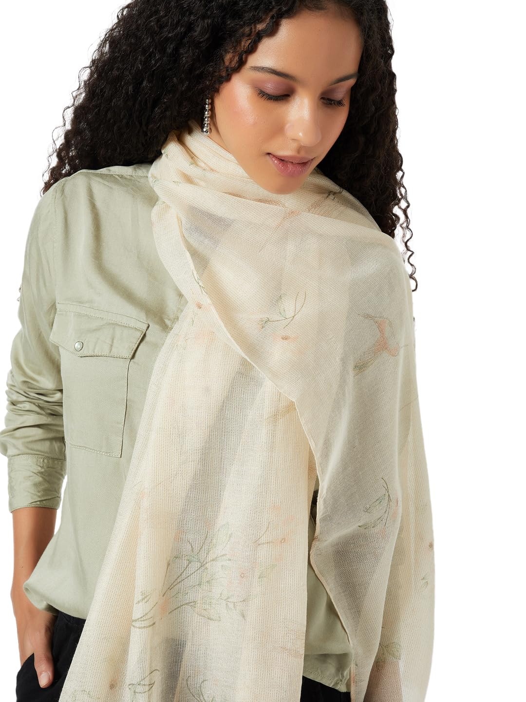 Max Women Printed Scarf(Multicolour_FS,)