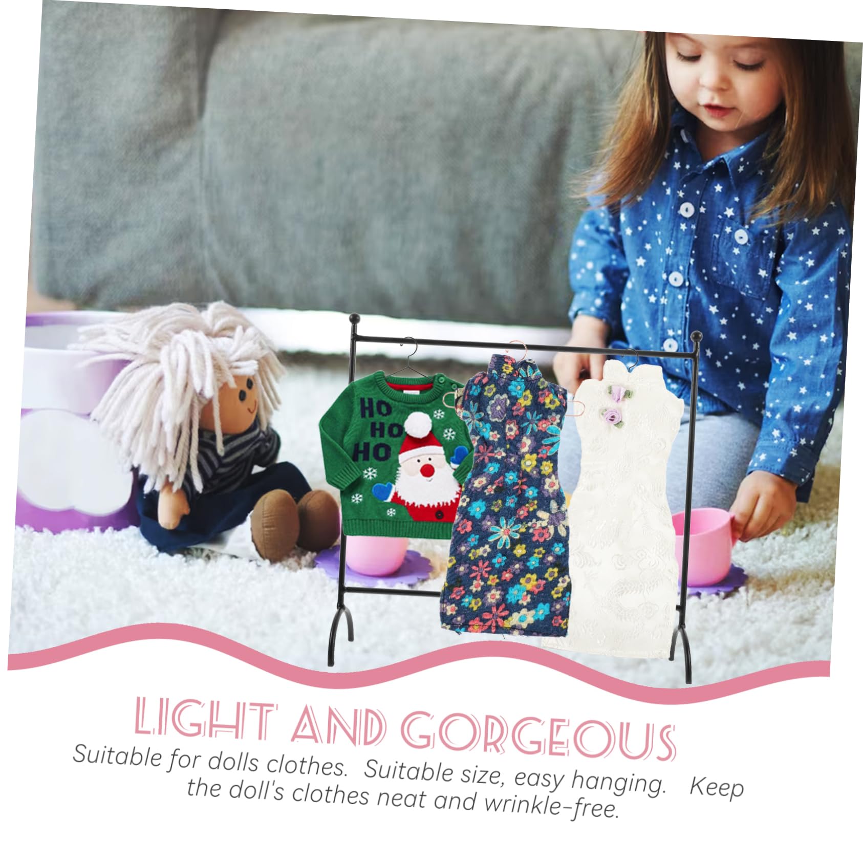 BCOATH 10Pcs Hangers for Doll Clothes Lifelike Simulation Small Hangers for Hanging Clothes Smooth Surface for Safety for Doll Dresses Tops Pants Storage