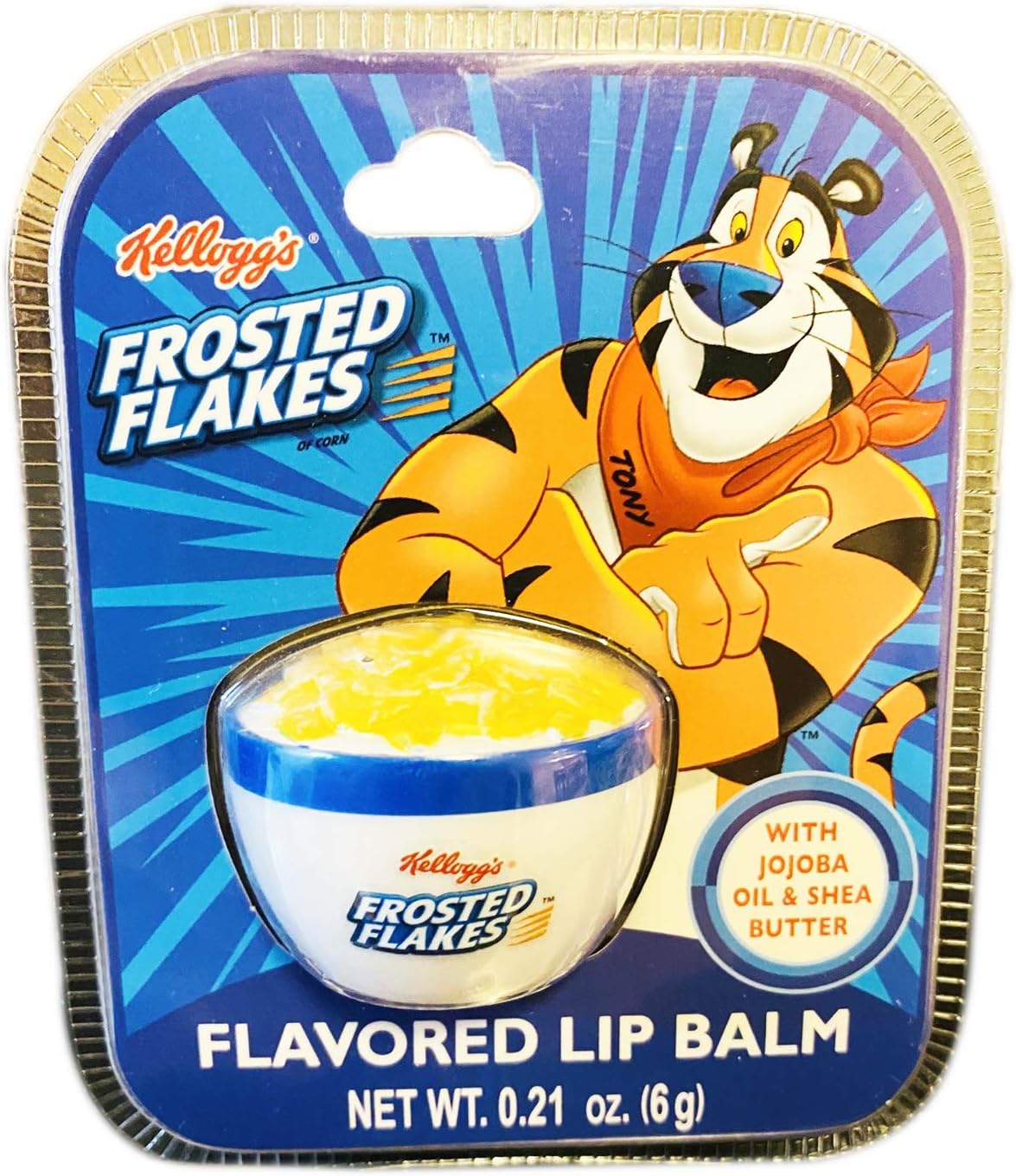 Kellogg’s Frosted Flakes Lip Balm 0.21 Oz! Frosted Flakes Flavored Lip Balm! Infused with Jojoba Oil and Shea Butter! Frosted Flakes Cereal Inspired Lip Balm for Kids!
