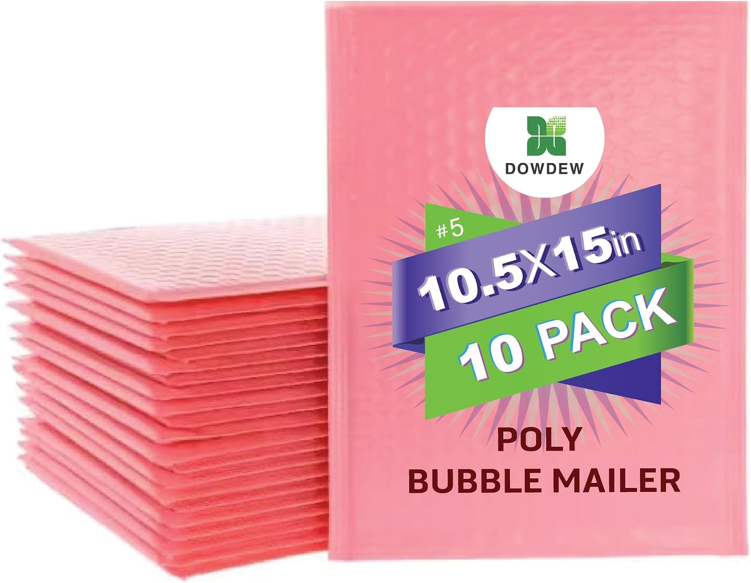 Water Resistant Bubble Envelope Mailers [50 Pack] 4 inch x 7 inch #000 Pink Poly Padded Shipping Envelopes Self Sealing Cushioned Packaging Bags image 3