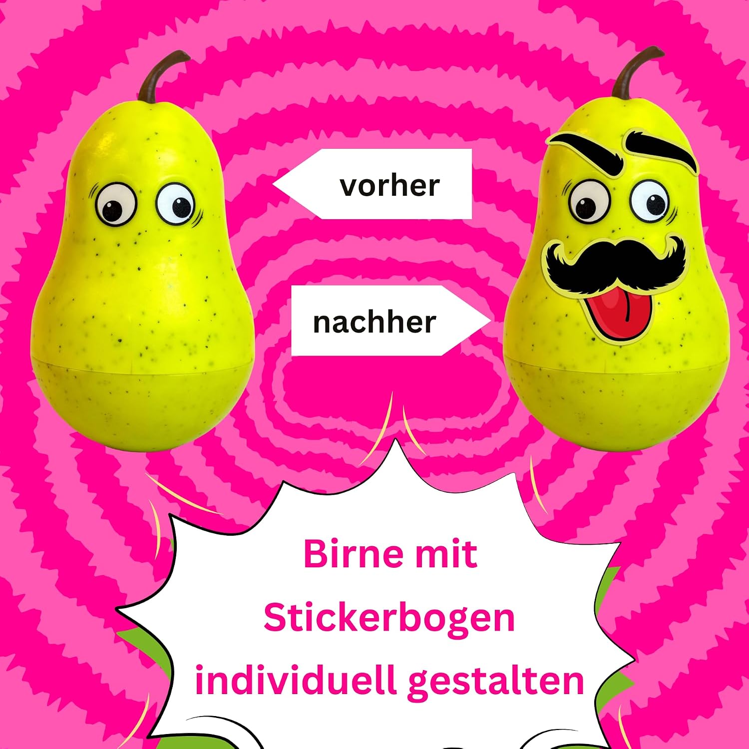 HUCH! Willi Schüttelbirne | Board Games from 7 Years | Funny Party Games | Game Evening with The Family | Party Games Children | Let Me Dance | for 2-8 Players from 7 Years