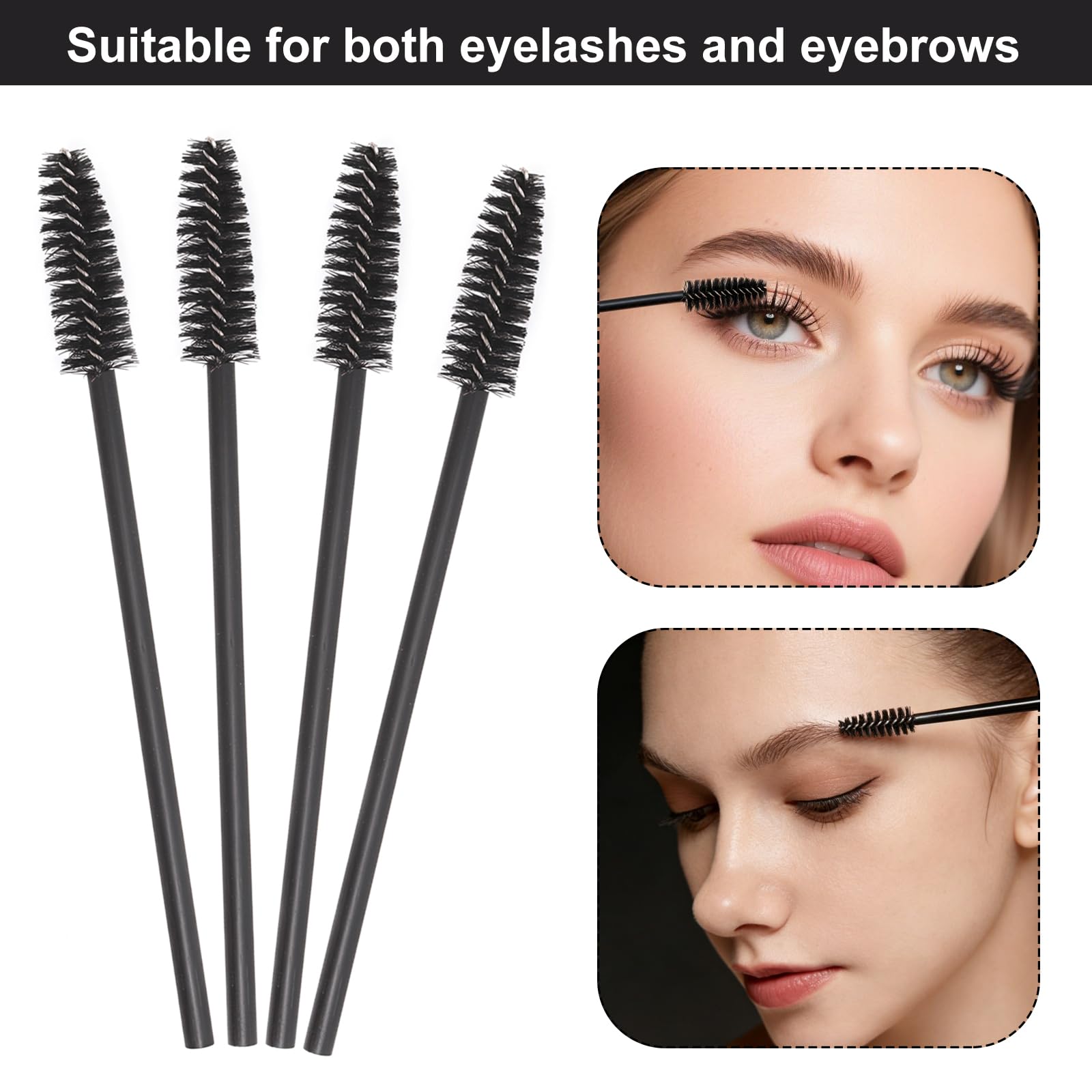 Cepillo Cejas 400 Piezas, Cepillo para Cejas y Pestañas Higiénico