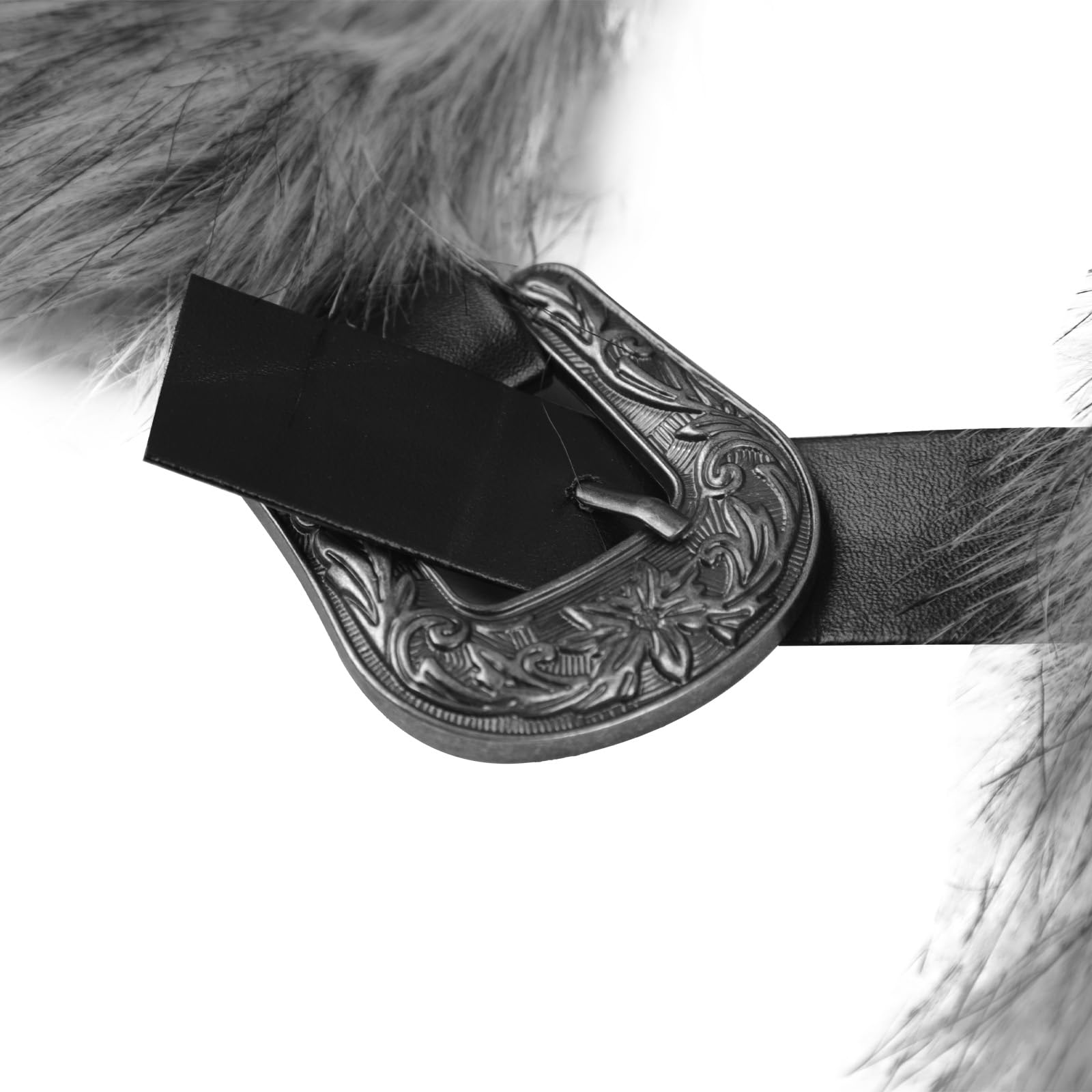 Moonlove Faux Fur Viking Shawl Medieval Warrior King Collar Shoulder Wrap Renaissance Witch Werewolf Costume Barbarian Cosplay Halloween Accessories - Image 3