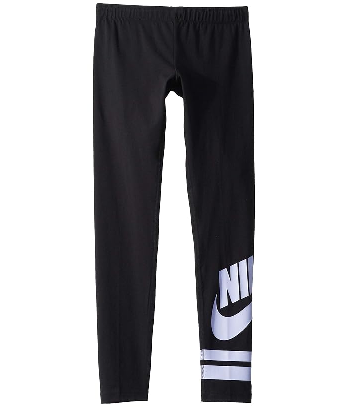 Nike Kids  NSW Graphic Leggings GX 3 (Little Kids/Big Kids) (Black/Lavender Mist) Girls Casual Pants