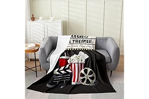 Feelyou Movie Night Blanket: Vintage Cinema Throw for Cozy Evenings
