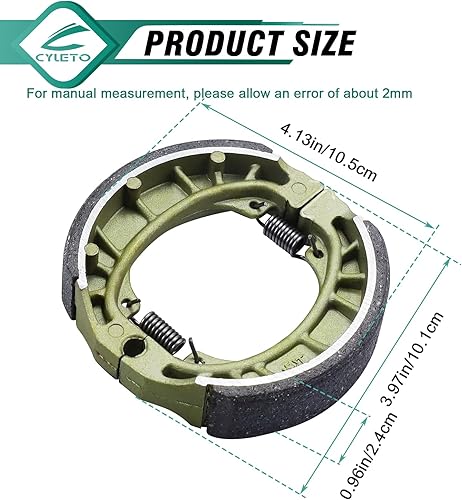 Miniatura 2 de BT200X CT200U 4.134 in Rnigs Almohadillas de freno de tambor para 6.5hp 196cc Baja MB165 MB200 Coleman BT200X CT200U CT200U-EX Massimo Motorsports