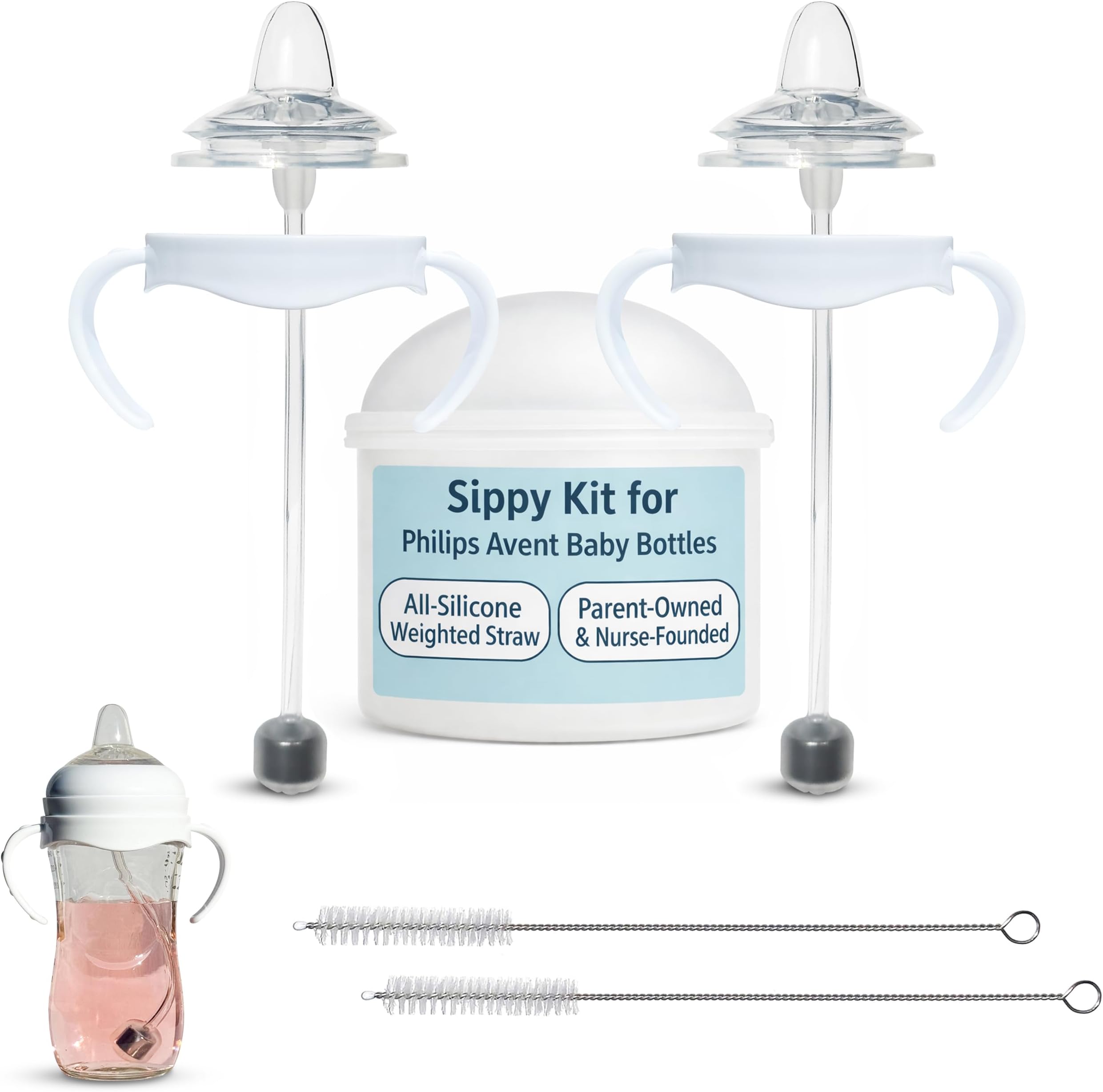 Sippy Cup Conversion Kit for Philips Avent Natural Baby Bottles