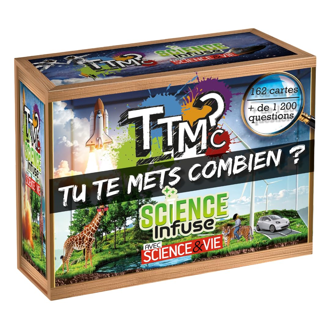 TTMC Tu Te Mets Combien ? – TTMC Science Infuse – Science & Vie – Jeu de société Culture générale – Jeu d’Ambiance drôle et Convivial – Soirée Entre Amis, Famille, 2 à 16 Joueurs – Dès 14 Ans - 1