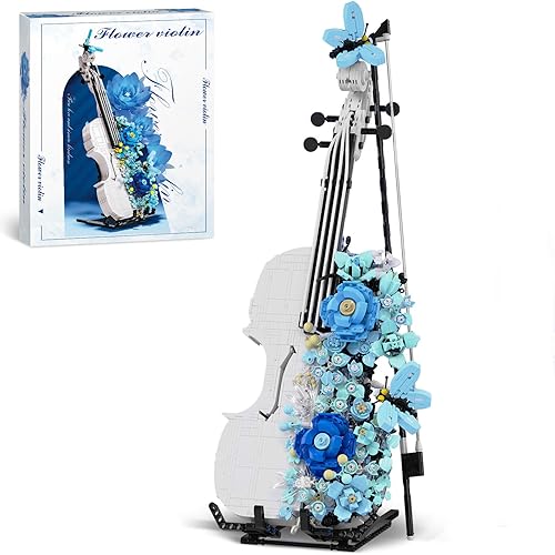 Violin Toy Building Set, 1419+ Pieces Musical Instrument Building Block Set Compatible with Lego, Violin Model Toy Gift for Adult & Music Lovers