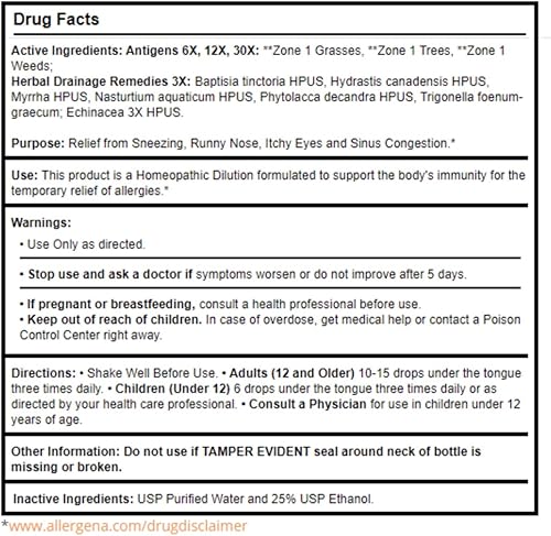 Miniatura 10 de PROGENA - Allergena Zona 1 (1 onza líquida)