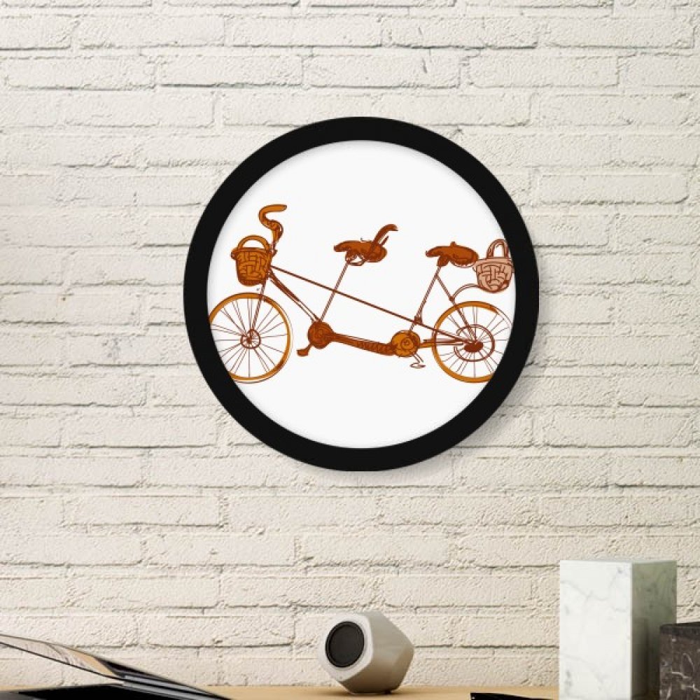 Cadre photo rond vélo triplace pour sublimer la décoration murale du salon