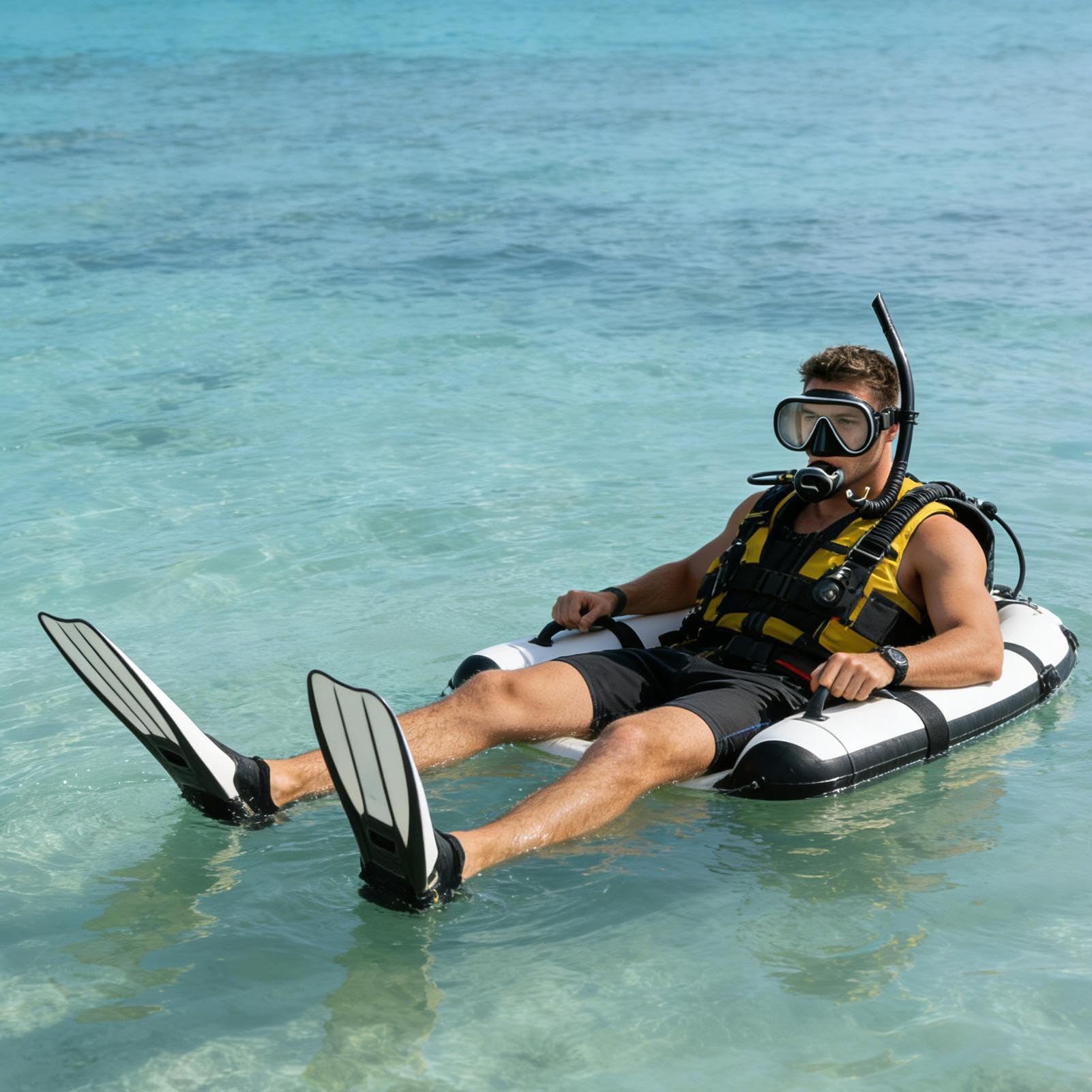 Equipo de snorkel para adultos, gafas de natación panorámicas, con caja, correa ajustable, máscara de buceo plegable, para mujer, hombre, entrenamiento de natación, vacaciones en la playa