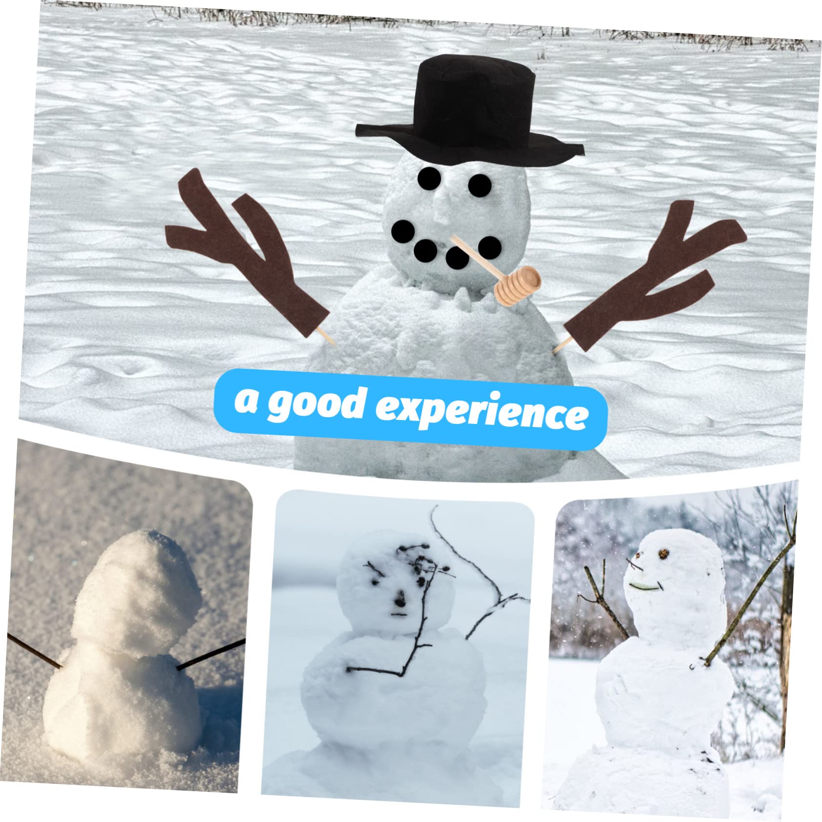 IMIKEYA 5 Sätze Schneemann DIY Zubehör Winterliche Schneemanndekorationen Schneemann Bausatz Selber Machen Weihnachtsschneemann Dekore Schneemann-schal Weihnachtsschneemannmütze Hölzern